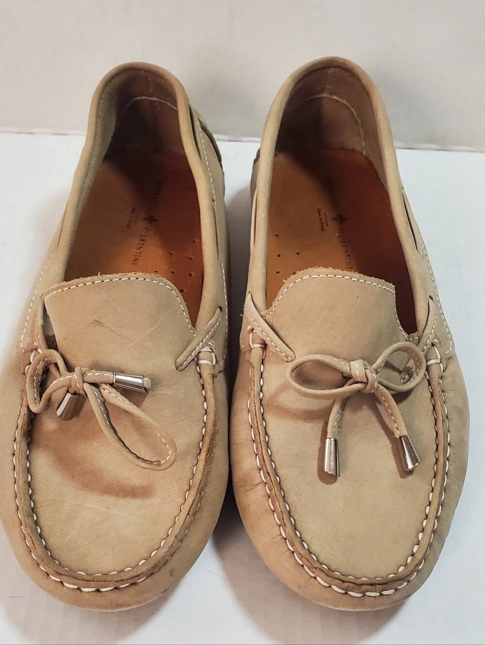 Womens Mercanti Fiorentini Size 9 tan Leather Driving Loafers‎